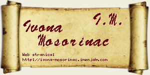 Ivona Mošorinac vizit kartica